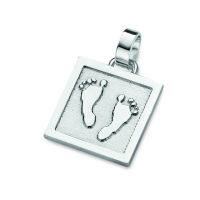 pendant, anhänger, hanger, footprint, Fussabdrück, voetafdruk, unique, silver, silber, zilver,